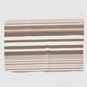 Neutrale aardetoneel strepenpatroonontwerp golfhanddoek (Horizontaal)