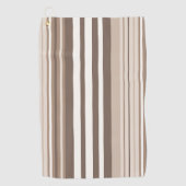 Neutrale aardetoneel strepenpatroonontwerp golfhanddoek (Voorkant)
