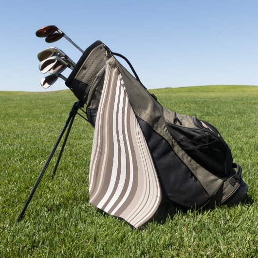 Neutrale aardetoneel strepenpatroonontwerp golfhanddoek (Groen)