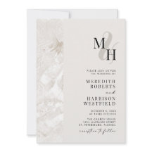 Neutrale Aardetonen QR Code Monogram Bruiloft