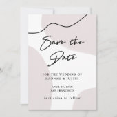 Neutrale Abstracte Aquarel Save The Date (Voorkant)