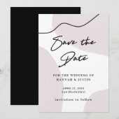 Neutrale Abstracte Aquarel Save The Date (Voorkant / Achterkant)