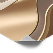 Neutrale Abstracte elegantie - gelaagde 3D-stroom  Poster (Hoek)