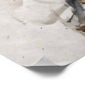 Neutrale Abstracte Figuur Beweging Poster (Hoek)