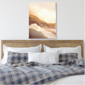 Neutrale Abstracte Gouden Landschapskunst Canvas Afdruk (Insitu (Slaapkamer))