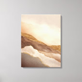 Neutrale Abstracte Gouden Landschapskunst Canvas Afdruk (Voorkant)