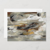 Neutrale Abstracte grijze afdrukken | Silvia Vassi Briefkaart (Voorkant / Achterkant)