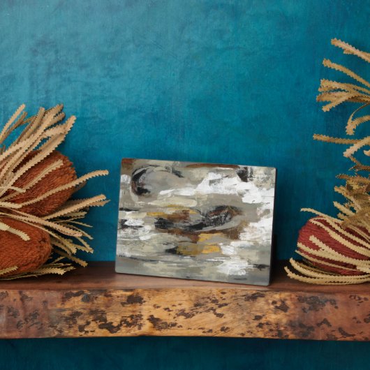 Neutrale Abstracte grijze afdrukken | Silvia Vassi Fotoplaat (Zijkant)