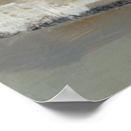 Neutrale Abstracte grijze afdrukken | Silvia Vassi Poster (Hoek)