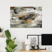 Neutrale Abstracte grijze afdrukken | Silvia Vassi Poster (Thuiskantoor)