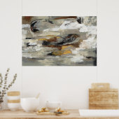 Neutrale Abstracte grijze afdrukken | Silvia Vassi Poster (Keuken)