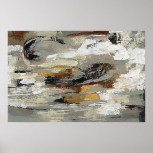 Neutrale Abstracte grijze afdrukken | Silvia Vassi Poster (Voorkant)