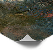 Neutrale Abstracte landschapsimpressionistische ku Poster (Hoek)