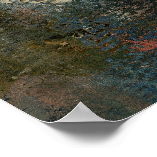 Neutrale Abstracte landschapsimpressionistische ku Poster (Hoek)