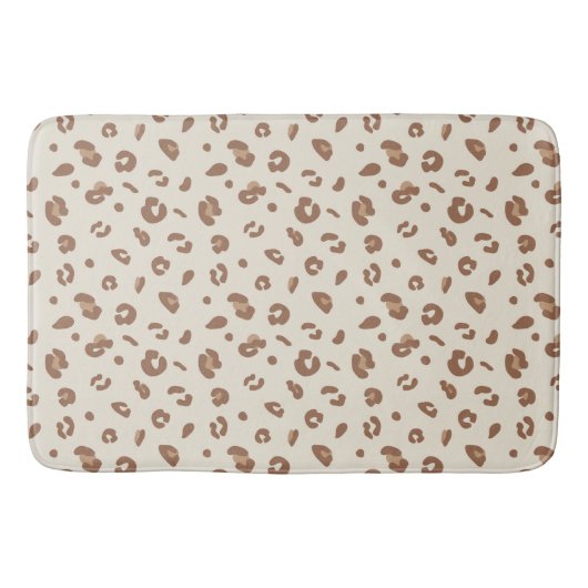 Neutrale Abstracte Luipaardprint Patroon | Modern  Badmat (Voorkant)