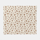 Neutrale Abstracte Luipaardprint Patroon | Modern  Fleece Deken (Voorkant (Horizontaal))