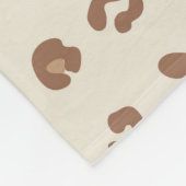 Neutrale Abstracte Luipaardprint Patroon | Modern  Fleece Deken (Hoek)