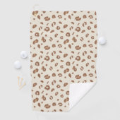 Neutrale Abstracte Luipaardprint Patroon | Modern Golfhanddoek (Insitu)