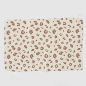 Neutrale Abstracte Luipaardprint Patroon | Modern Golfhanddoek (Horizontaal)