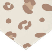 Neutrale Abstracte Luipaardprint Patroon | Modern Korte Tafelloper (Hoek)