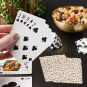Neutrale Abstracte Luipaardprint Patroon | Modern Pokerkaarten (Insitu)