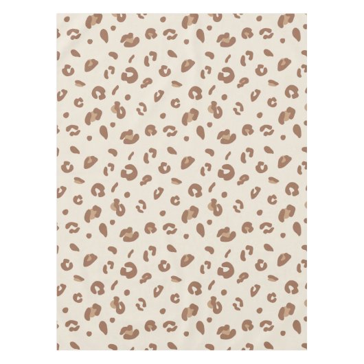 Neutrale Abstracte Luipaardprint Patroon | Modern Tafelkleed (Voorkant)