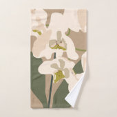 Neutrale Abstracte Orchids Floral Home Decor Bad Handdoek (Handdoek)