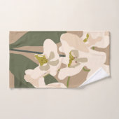 Neutrale Abstracte Orchids Floral Home Decor Bad Handdoek (Handdoek)