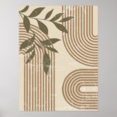 Neutrale Abstracte Regenbogen en Botanische Wandku Poster (Voorkant)