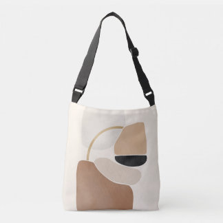Neutrale Abstracte Vormen | Minimalistische Modern Crossbody Tas