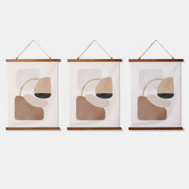 Neutrale Abstracte Vormen | Minimalistische Modern Hangend Wandkleed