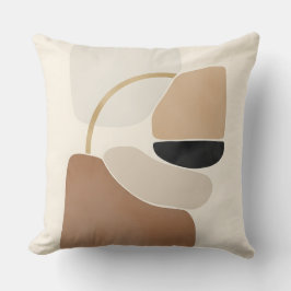 Neutrale Abstracte Vormen | Minimalistische Modern Kussen