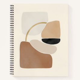 Neutrale Abstracte Vormen | Minimalistische Modern Notitieboek