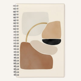 Neutrale abstracte vormen | Minimalistische modern Notitieboek