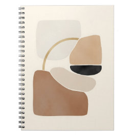 Neutrale Abstracte Vormen | Minimalistische Modern Notitieboek