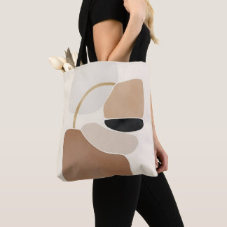 Neutrale Abstracte Vormen | Minimalistische Modern Tote Bag
