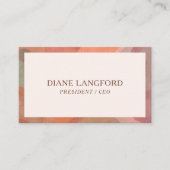 Neutrale Abstracte Waterverf Visitekaartje (Voorkant)