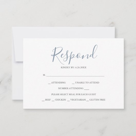 Neutrale antwoord RSVP-kaarten (Voorkant)