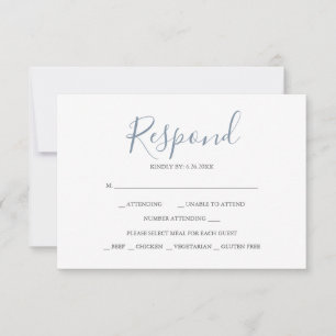 Neutrale antwoord RSVP-kaarten