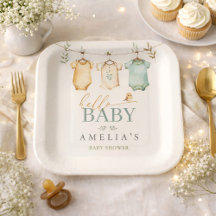 Neutrale Aquarel Babywaslijn Baby Shower