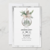 Neutrale Aquarel Boho Kerstfeestje Kaart (Voorkant)