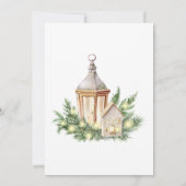 Neutrale Aquarel Boho Kerstfeestje Kaart (Achterkant)