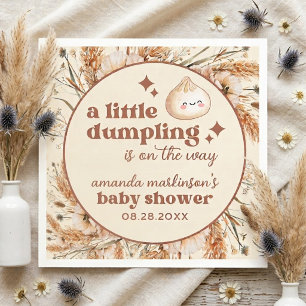 Neutrale Aquarel Little Dumpling Bao Baby Shower Servet