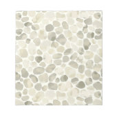 Neutrale aquarel verfstijl Pebble Patterned Notitieblok (Voorkant)