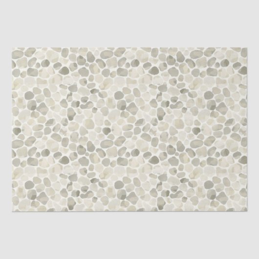 Neutrale aquarel verfstijl Pebble Patterned Tissuepapier (Voorkant)