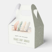 Neutrale Baby aan boord van het Surfboard Baby sho Bedankdoosjes (Achterkant)