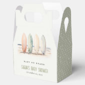 Neutrale Baby aan boord van het Surfboard Baby sho Bedankdoosjes (Geopend)