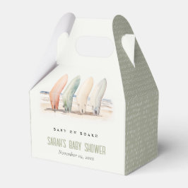 Neutrale Baby aan boord van het Surfboard Baby sho Bedankdoosjes