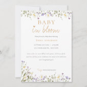 Neutrale Baby in bloei baby shower Uitnodiging (Voorkant)