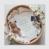 Neutrale baby onthulling zwangerschapsaankondiging (Voorkant)